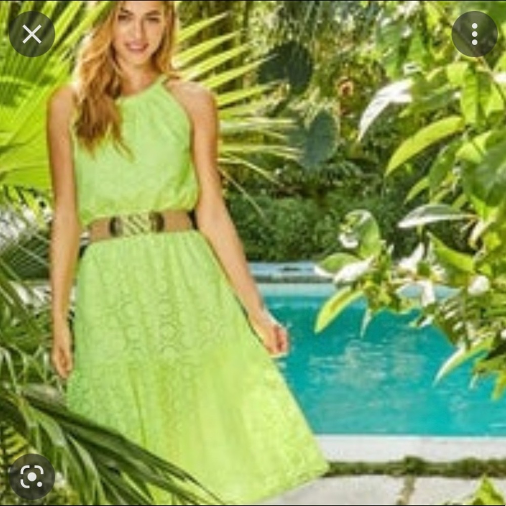 EUC Lilly Pulitzer Alda Midi Eyelet Dress size S